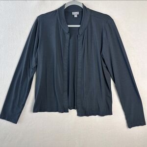 J. JILL Gray Lightweight Open Front Cardigan Women's Size Large